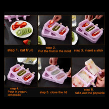 Silicone sicle Molds Ice Cream  Molds 4 Cavities with Lids 50 Pack Sticks for Kids Ice cube Maker Easy Release